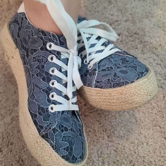Women's blue espadrille - Picture 6 of 6